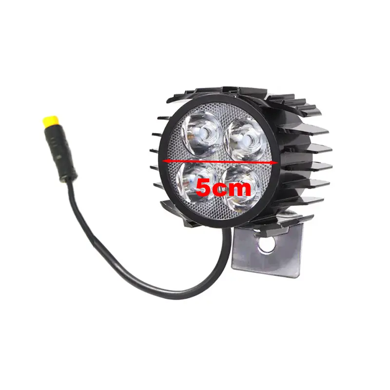 Faro Anteriore Per Scooter Elettrico 10 Pollici Universale - 2 In 1 Luce LED + Clacson, 12-72V, Materiale ABS