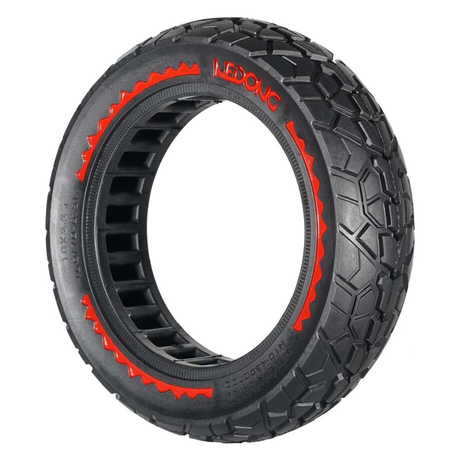 Rueda maciza roja 10x2,5-6,5 - Offroad (44MM)