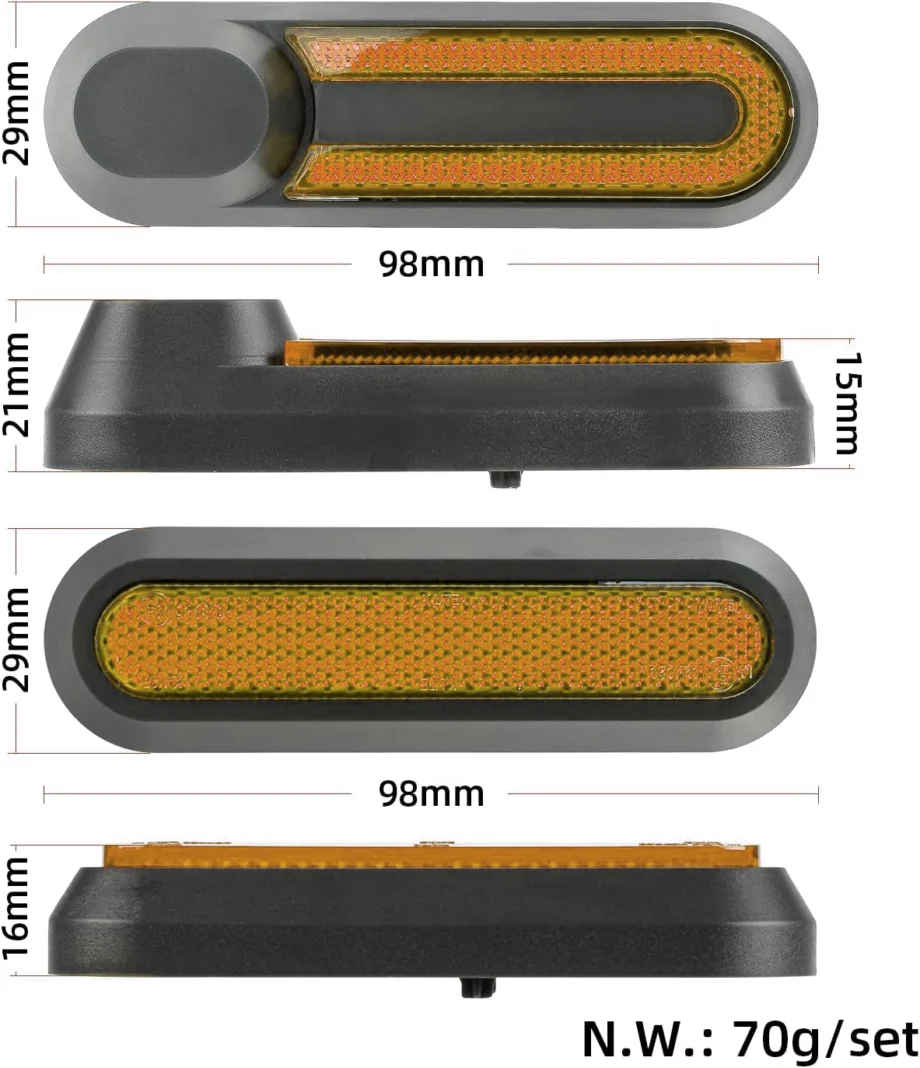 Vite di copertura del rivestimento del catarifrangente riflettente V2 per Xiaomi Nero (confezione da 10 unità)