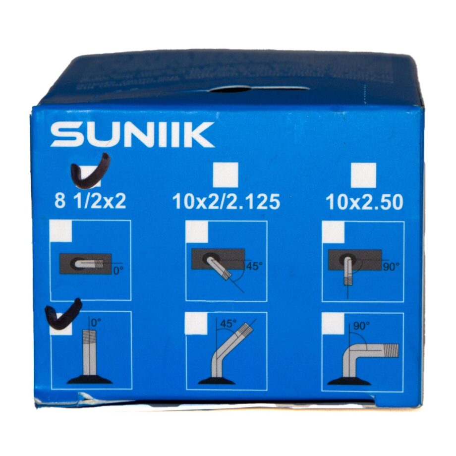 Cámara de aire 8,5x2 (50-156) Válvula Recta SUNIIK - 50 unidades