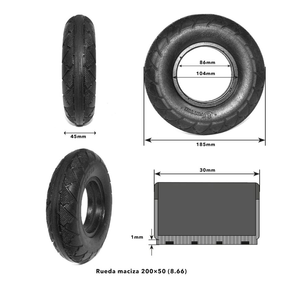 Ruota piena 200x50 (8,66)