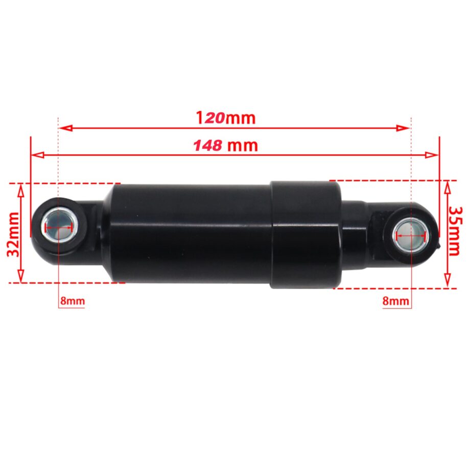 Cilindro molla ammortizzatore monopattino elettrico 120mm (confezione da 2 unità)