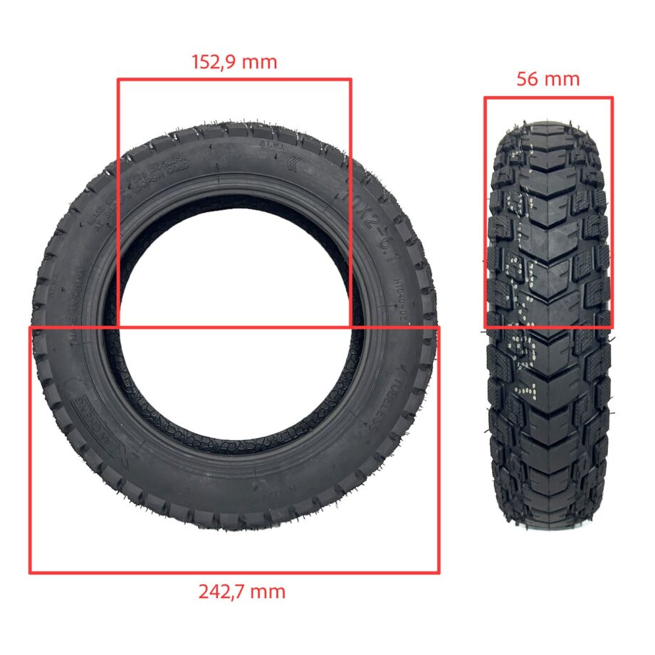 Ruota fuoristrada 10x2-6.1 (tubeless).