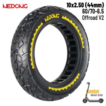 Rueda maciza amarilla 10x2,5-6,5 - Offroad (44MM)