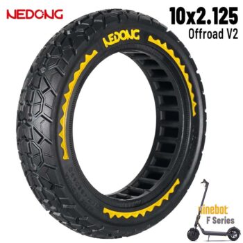 Rueda maciza amarilla offroad 10x2,125-6,5 42,5mm Rojo