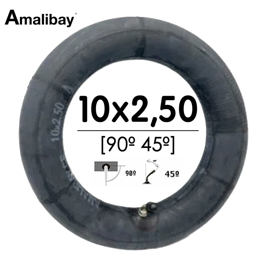 Cámara de aire 10x2,5 (válvula 90º 45º) - Premium