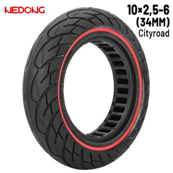 Rueda maciza 10x2,5-6 Roja (34MM)