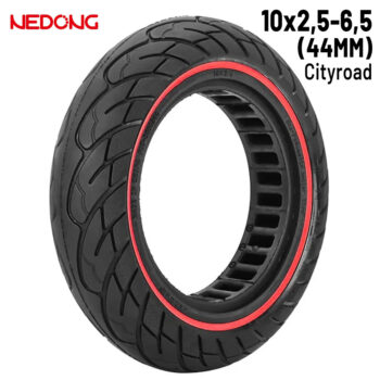 Rueda maciza 10x2,5-6,5 Rojo (44MM)