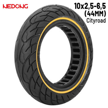 Rueda maciza 10x2,5-6,5 Amarilla (44MM)