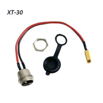 Toma de carga GX16 con conector XT30 (Incluye tapa de conector)