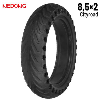 Rueda maciza 8,5x2 Agujereada NEGRA Para Xiaomi