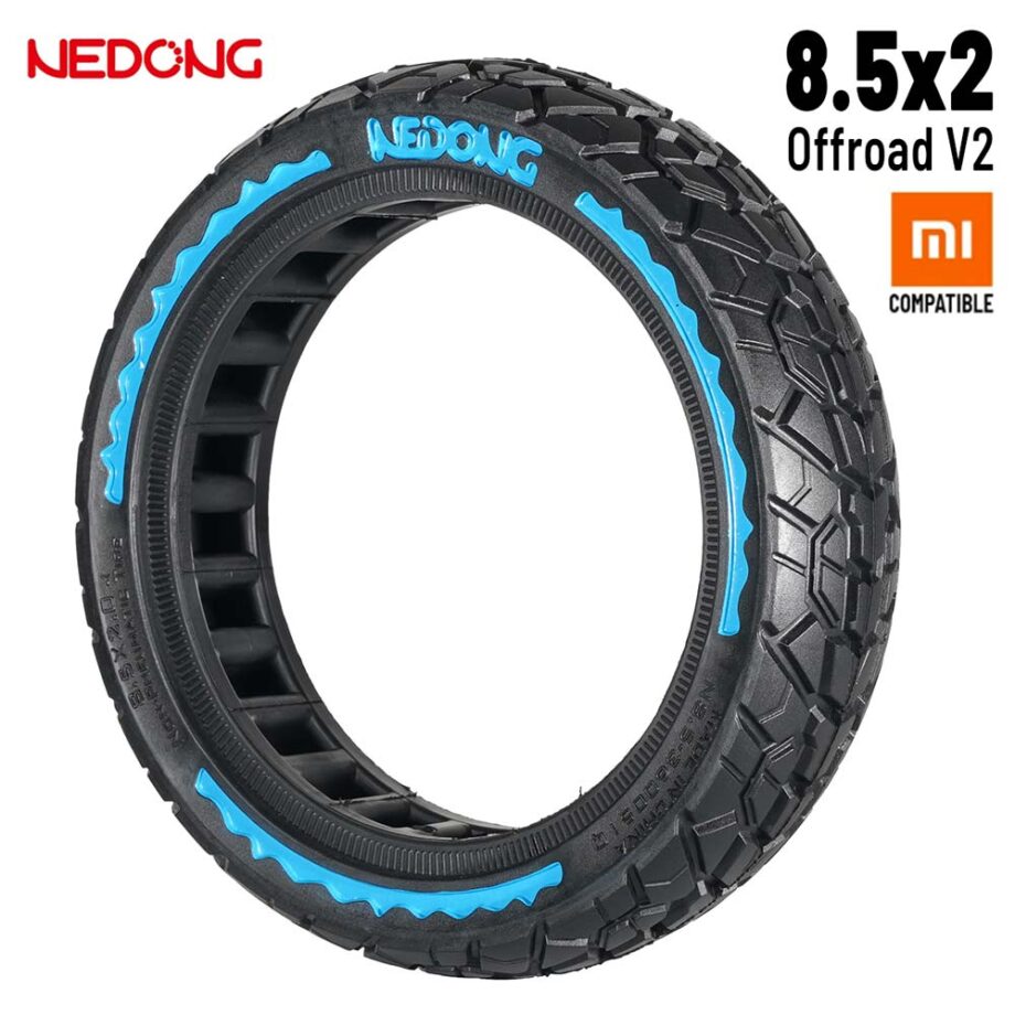 Rueda maciza azul ultraligera 8,5x2 (Versión offroad V2)