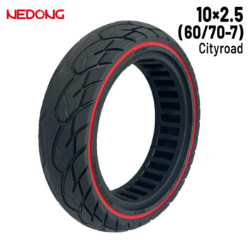 Rueda maciza 10x2.5 (60/70-7)  Rojo