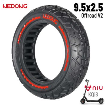 Rueda maciza roja ultraligera 9,5x2,5 (Versión offroad V2)
