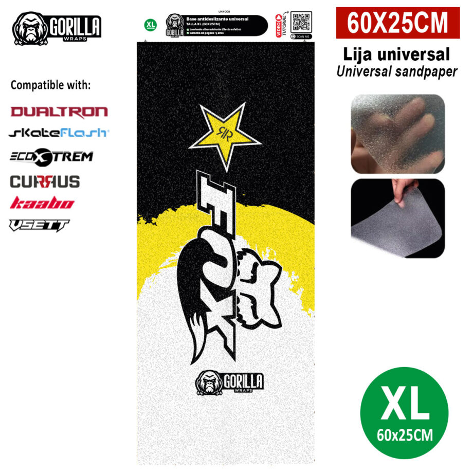 Base antideslizante universal Fox&Rockstar - Talla XL - 60x25cm (modelos Dualtron, Skateflask y similares)