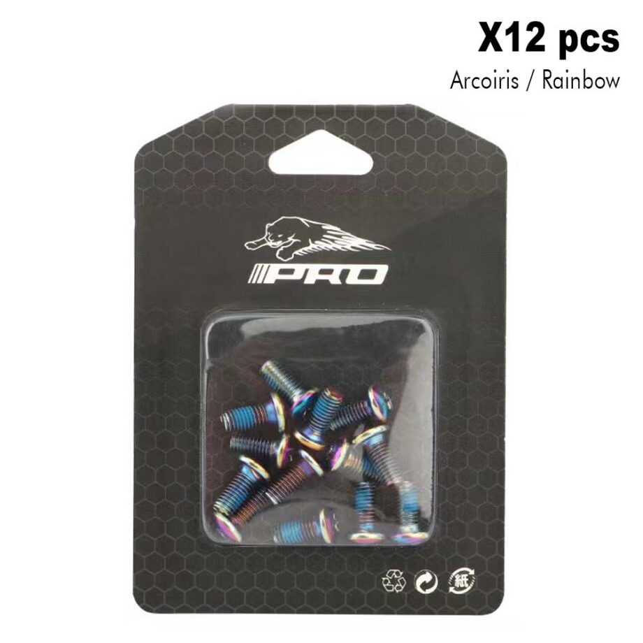 Tornillos de disco arcoíris (Pack 12 unidades)