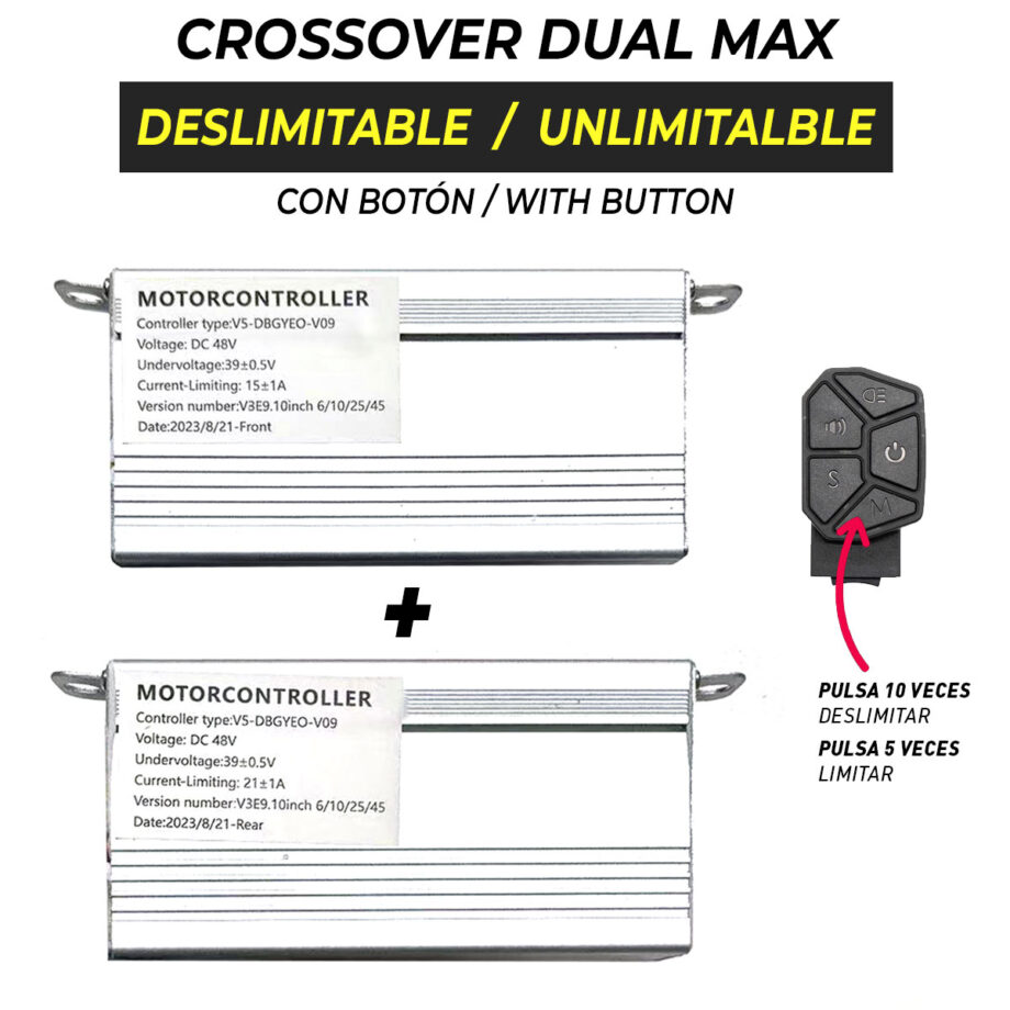 Controladoras Smartgyro deslimitables para Crossover Dual Max (delantera + trasera) - Homologado
